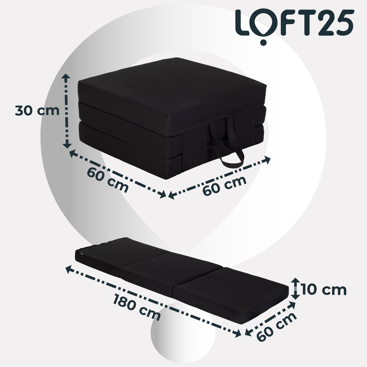 Loft 25 Single Foldable Z Bed Mattress