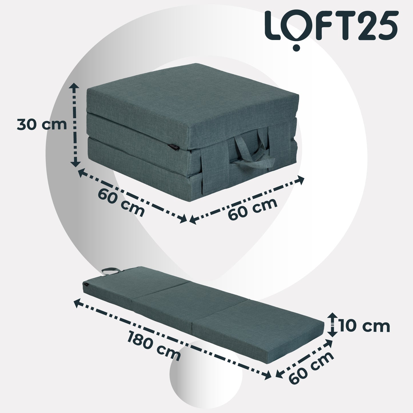 Loft 25 Single Foldable Z Bed Mattress