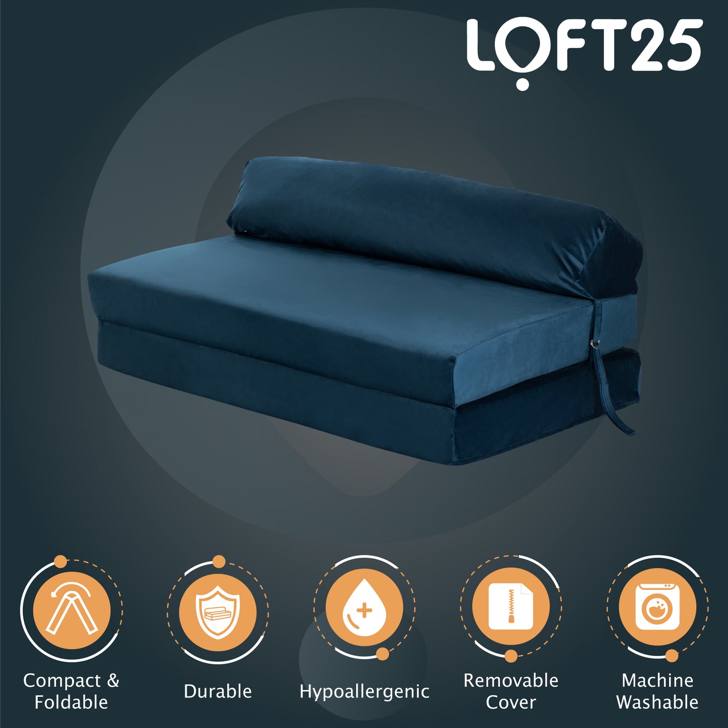 Loft 25 Futon Sofa Double Z Bed