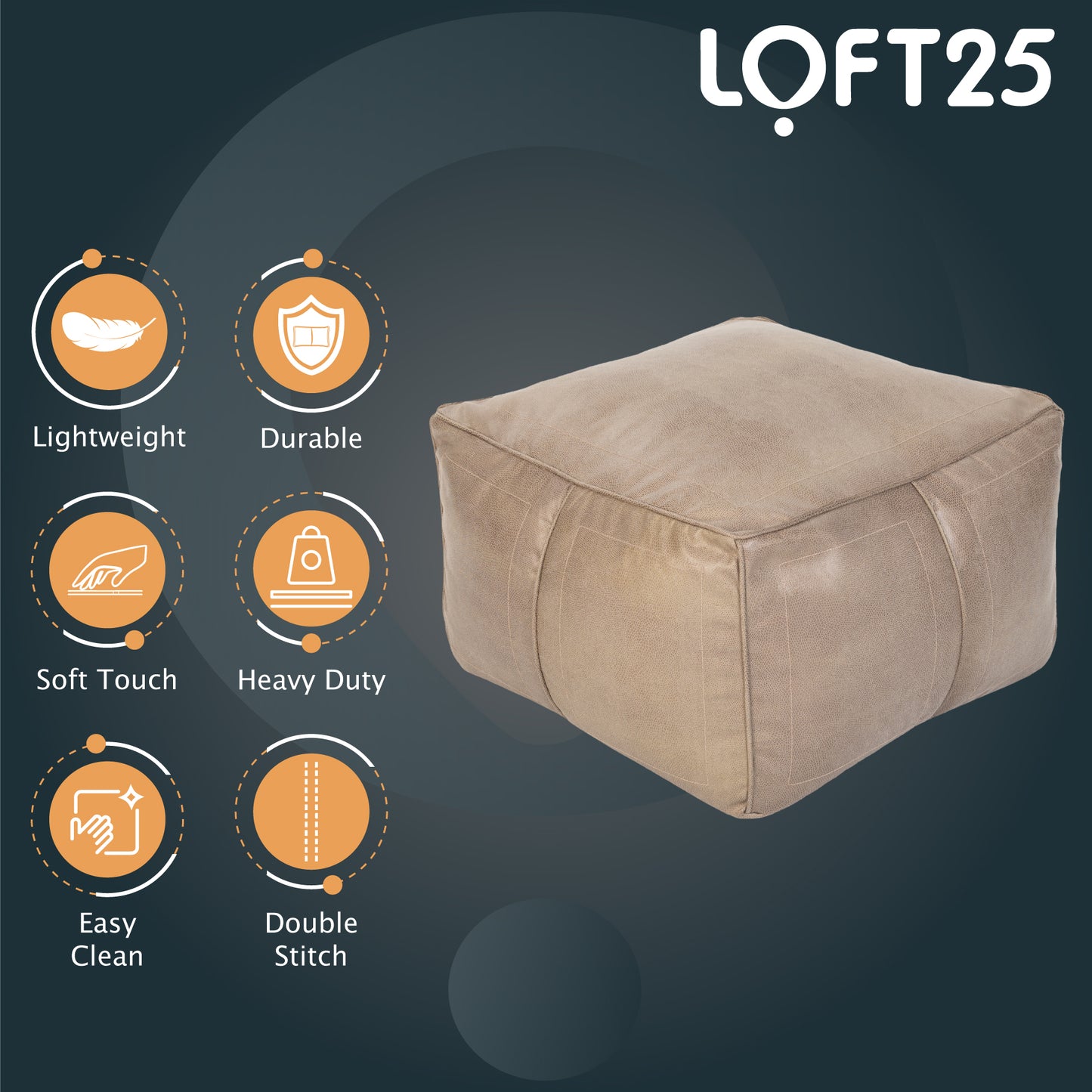 Loft 25 Bean Bag Faux Leather Chair Seat