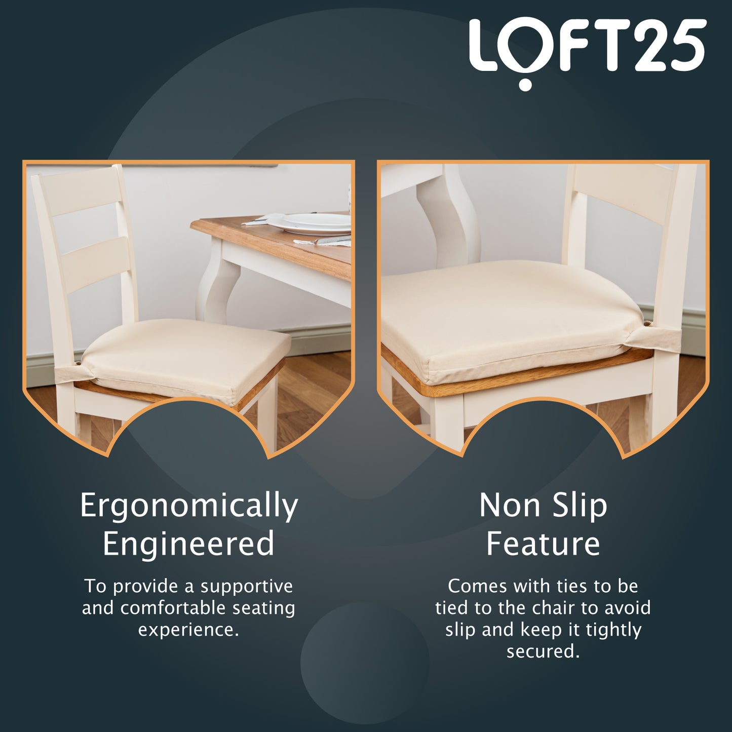 Loft 25 Non-Slip Premium Chair Seat Pad