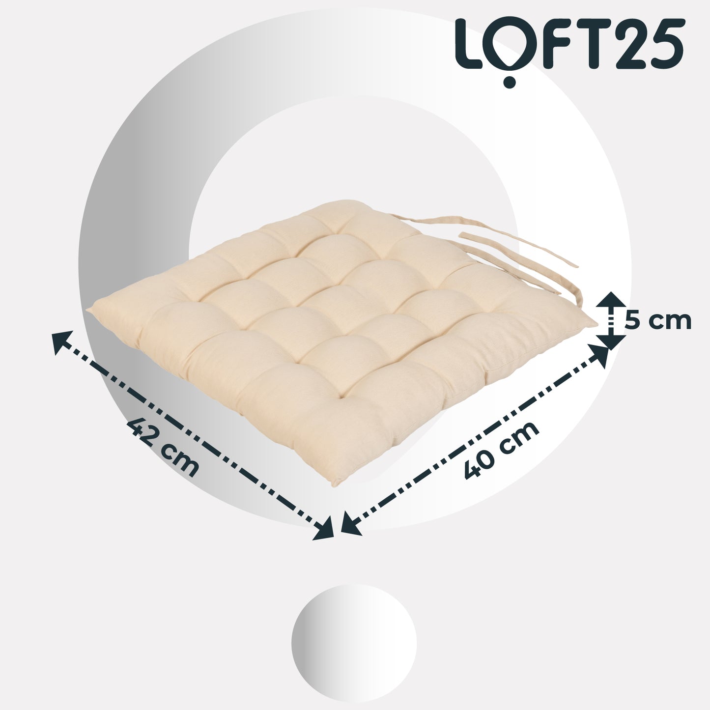 Loft 25 Tufted Chair Cushion Seat Pad