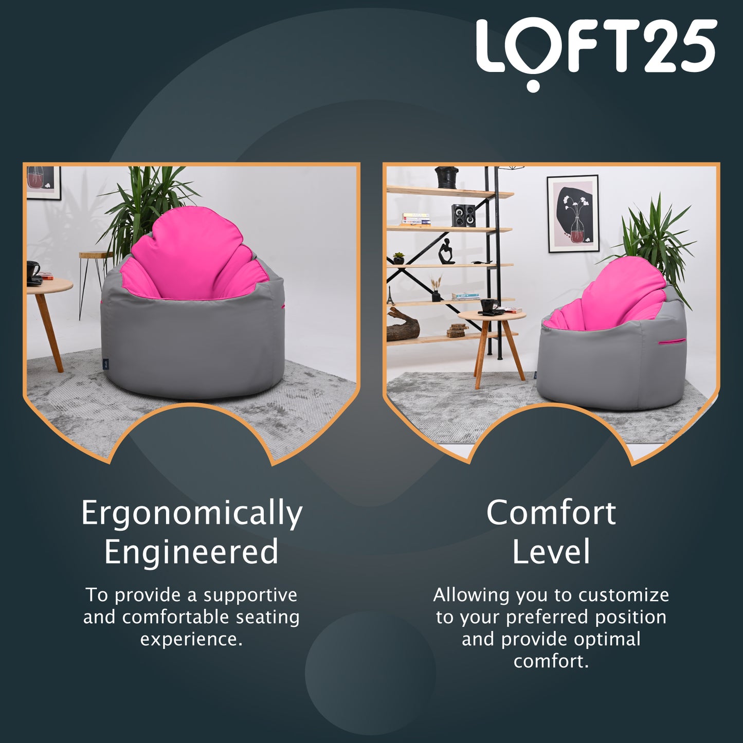 Loft 25 Adult Indoor Outdoor Bean Bag Chair