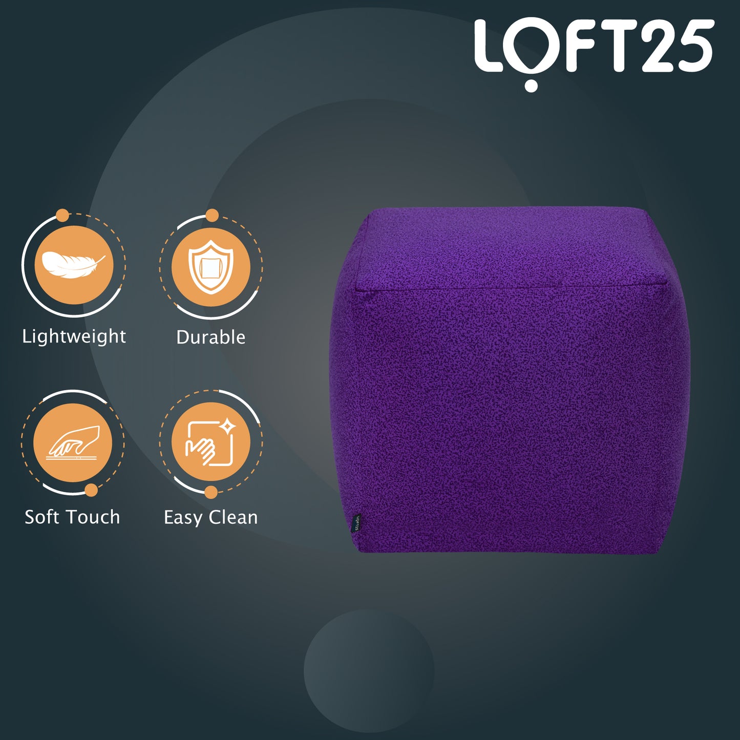 Loft 25 Cube Portable Bean Bag Footstool