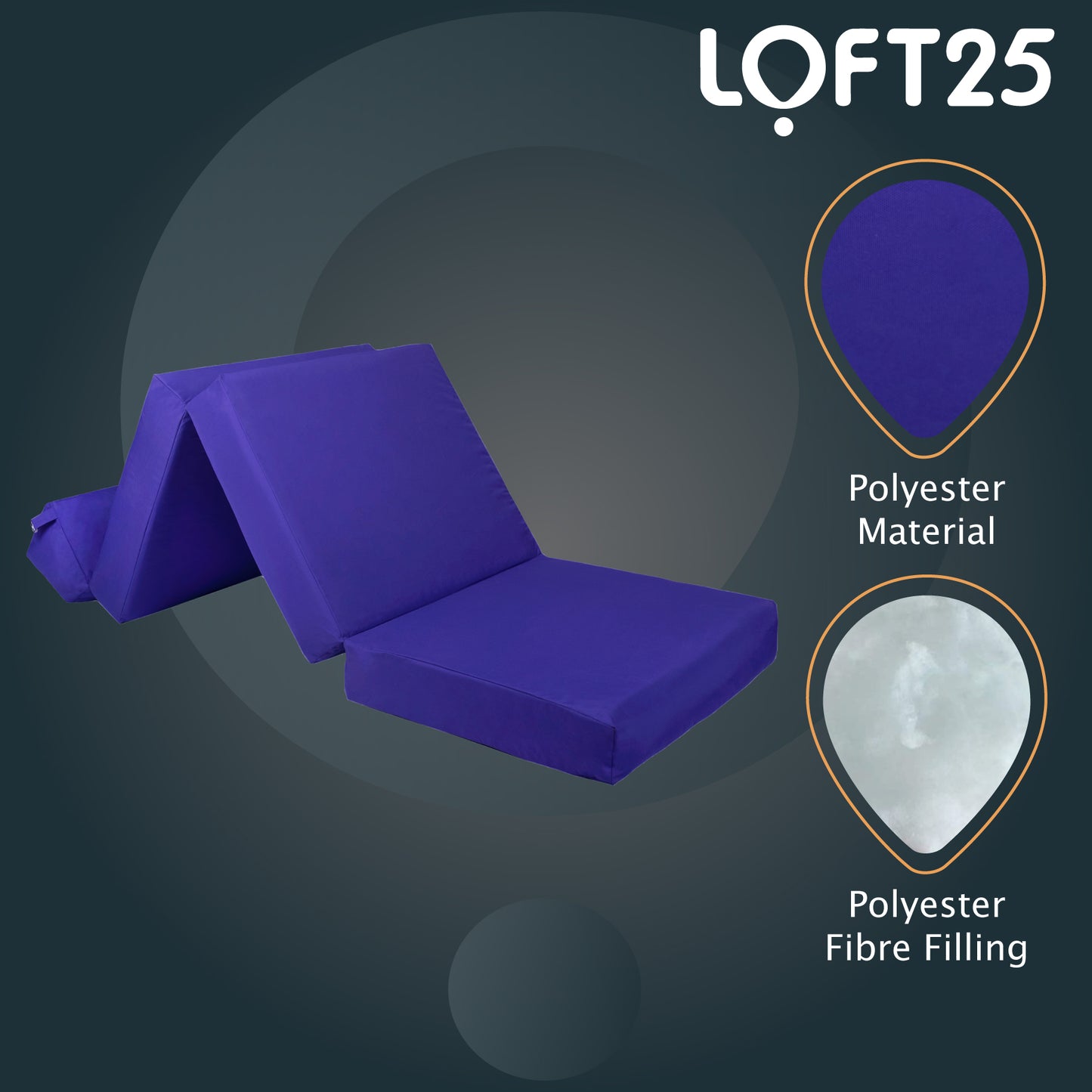 Loft 25 Water Resistant Adult Fold-Out Mattress Chair Bed