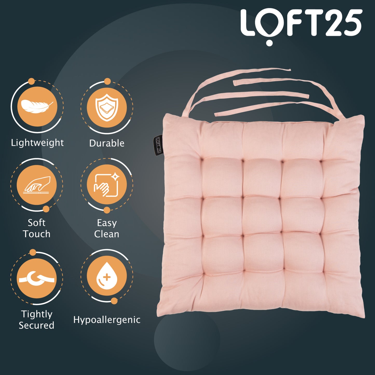 Loft 25 Tufted Chair Cushion Seat Pad