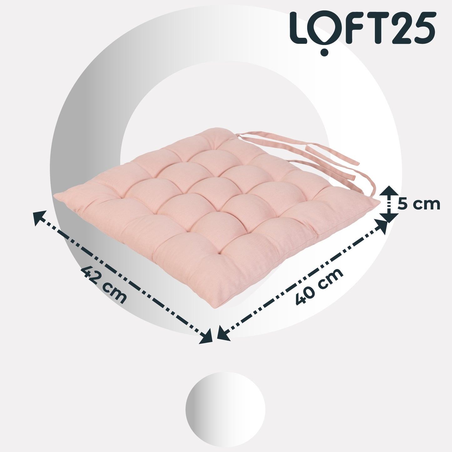 Loft 25 Tufted Chair Cushion Seat Pad