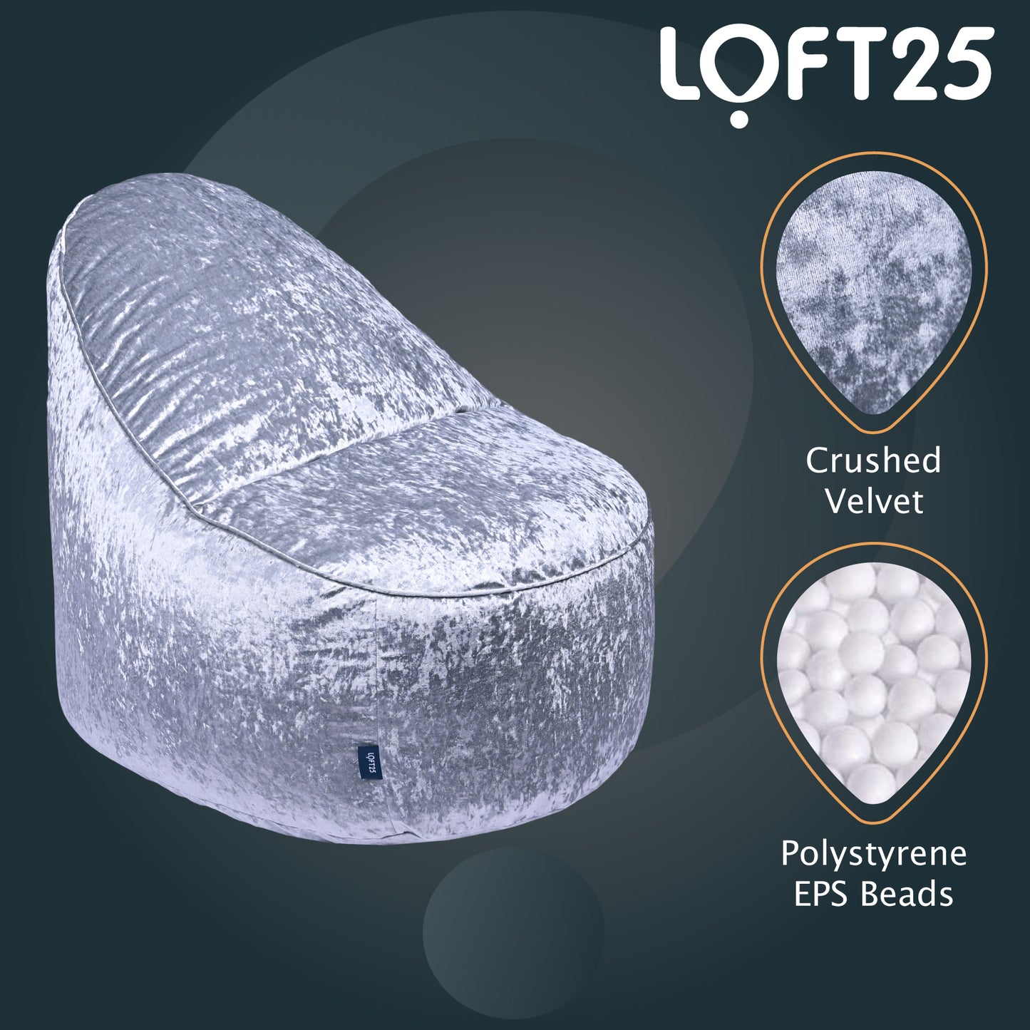 Loft 25 Relaxing Adult Bean Bag Chair 90x100x70