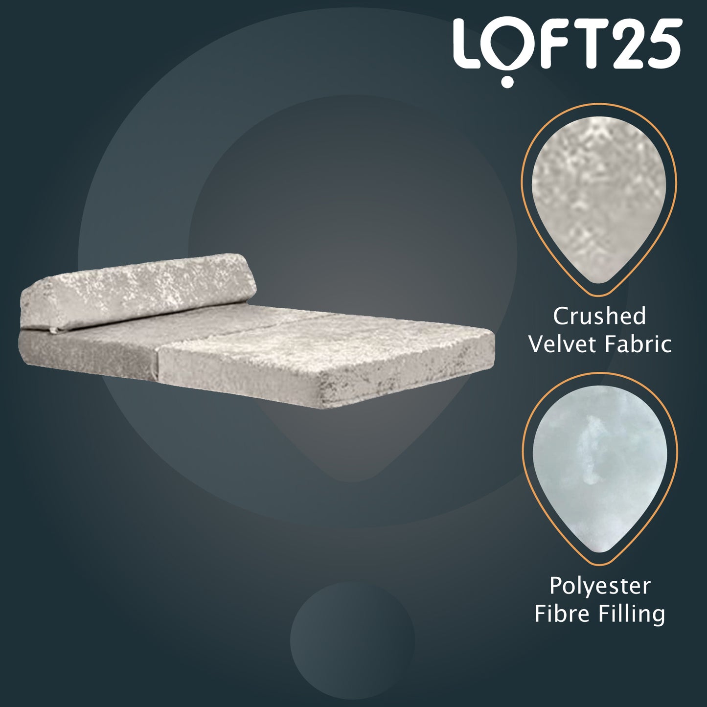 Loft25 Foldable Bed Living Room Z Bed Mattress