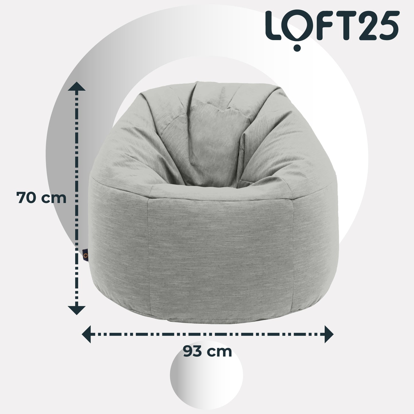 Loft 25 Round Bean Bag Chair Adult Gaming