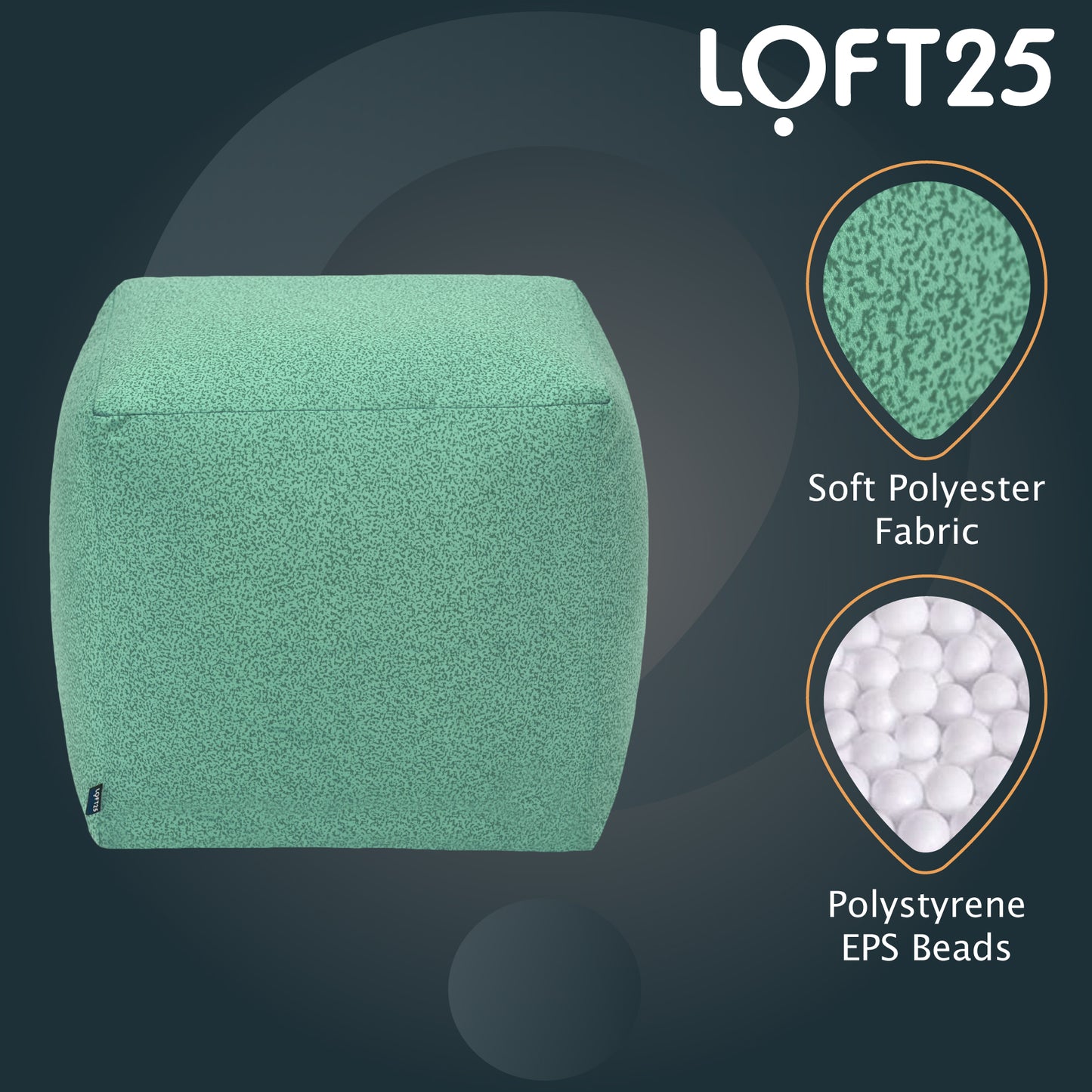 Loft 25 Cube Portable Bean Bag Footstool