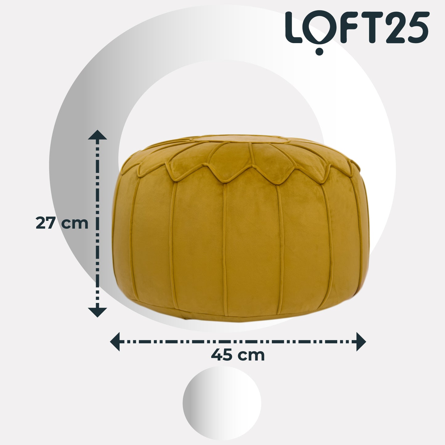 Loft 25 Moroccan Round Bean Bag Footstool