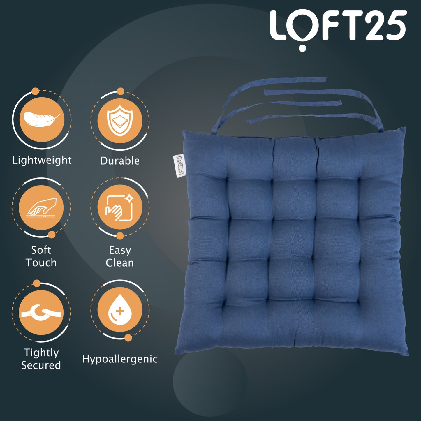 Loft 25 Tufted Chair Cushion Seat Pad