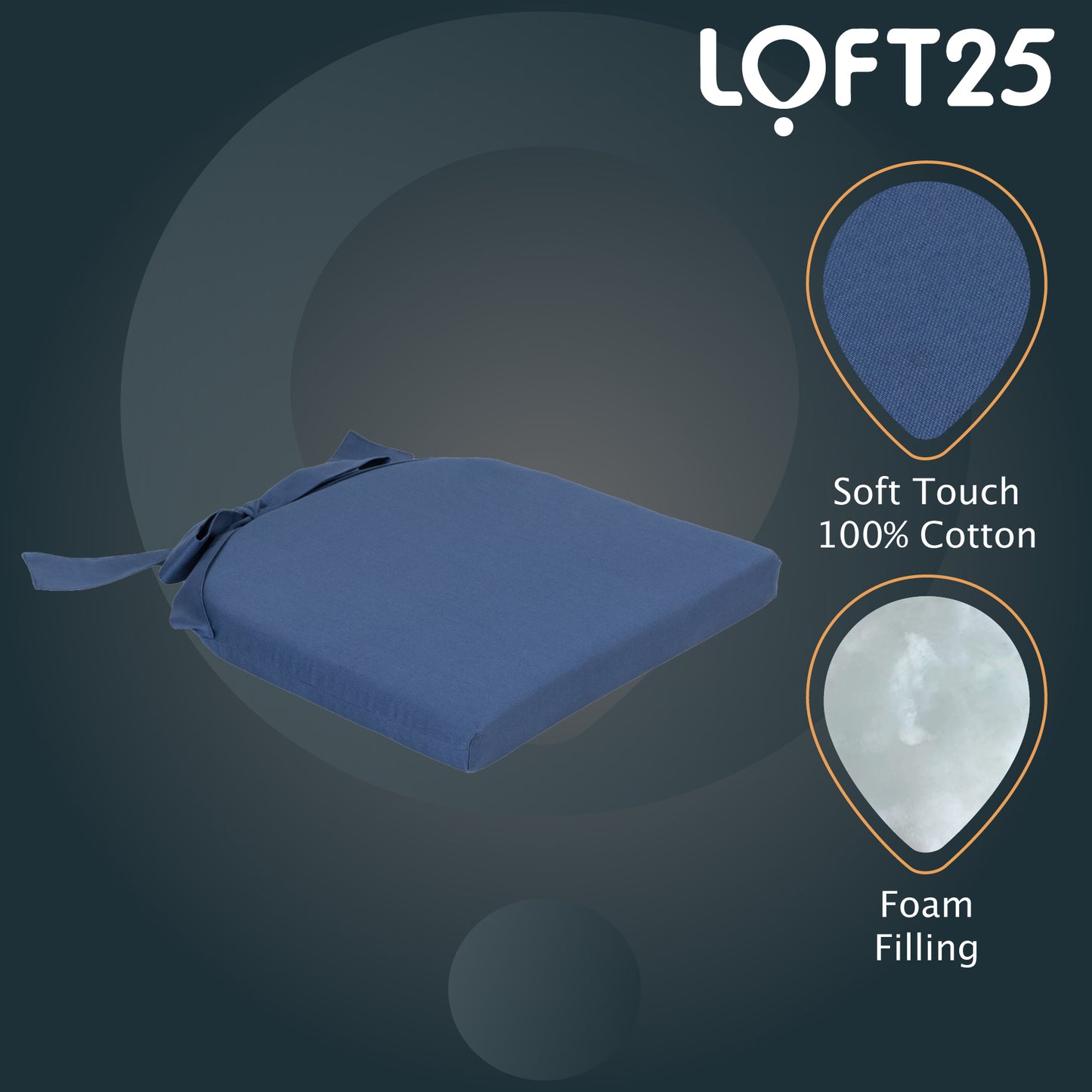 Loft 25 Non-Slip Premium Chair Seat Pad