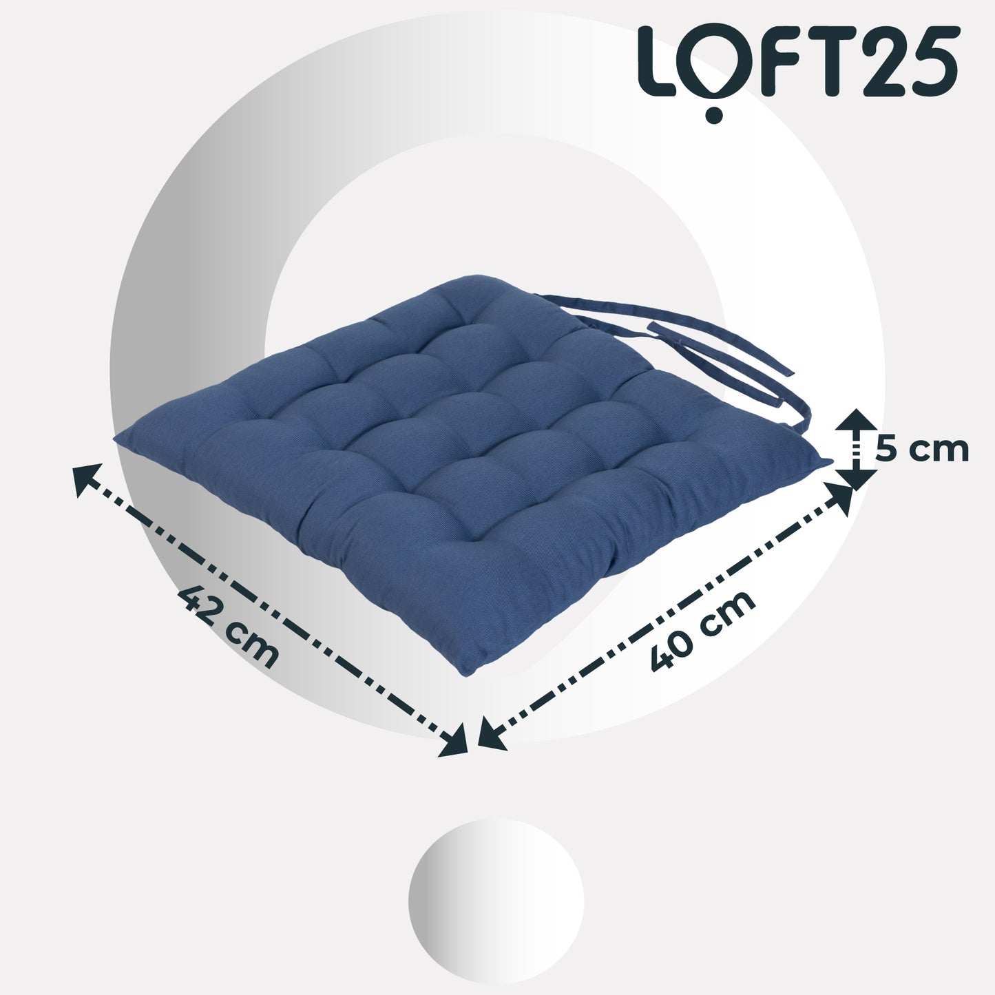 Loft 25 Tufted Chair Cushion Seat Pad