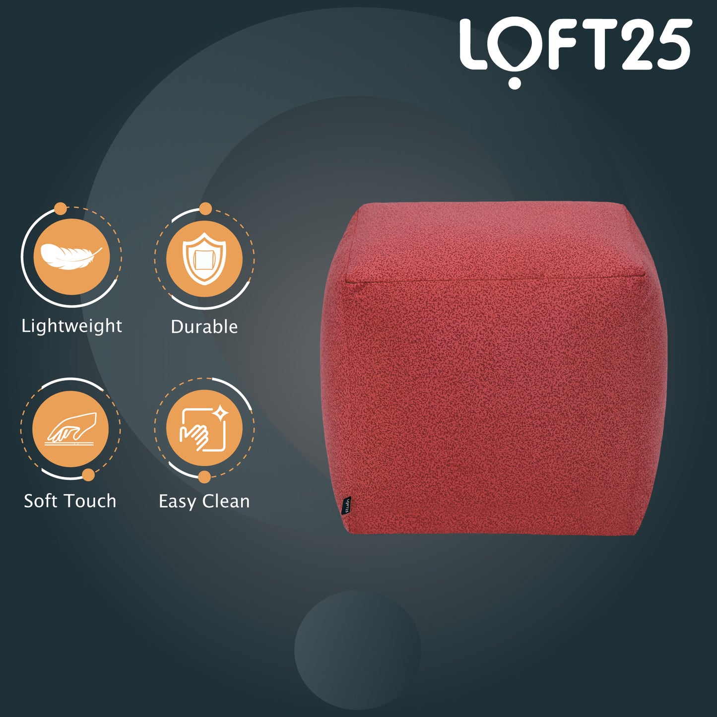 Loft 25 Cube Portable Bean Bag Footstool