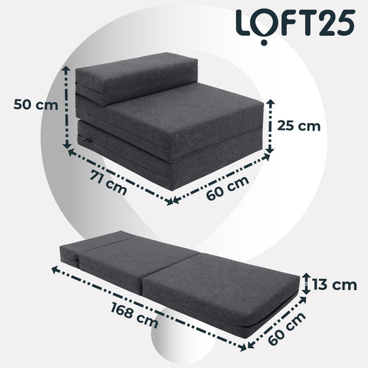 Loft 25 Single Fold Out Chair Sitges Z Bed