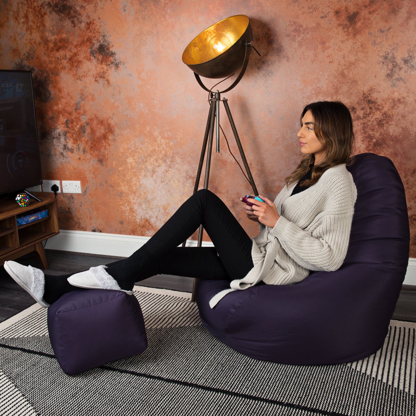 Loft 25 Bean Bag Gamer Chair With Footstool