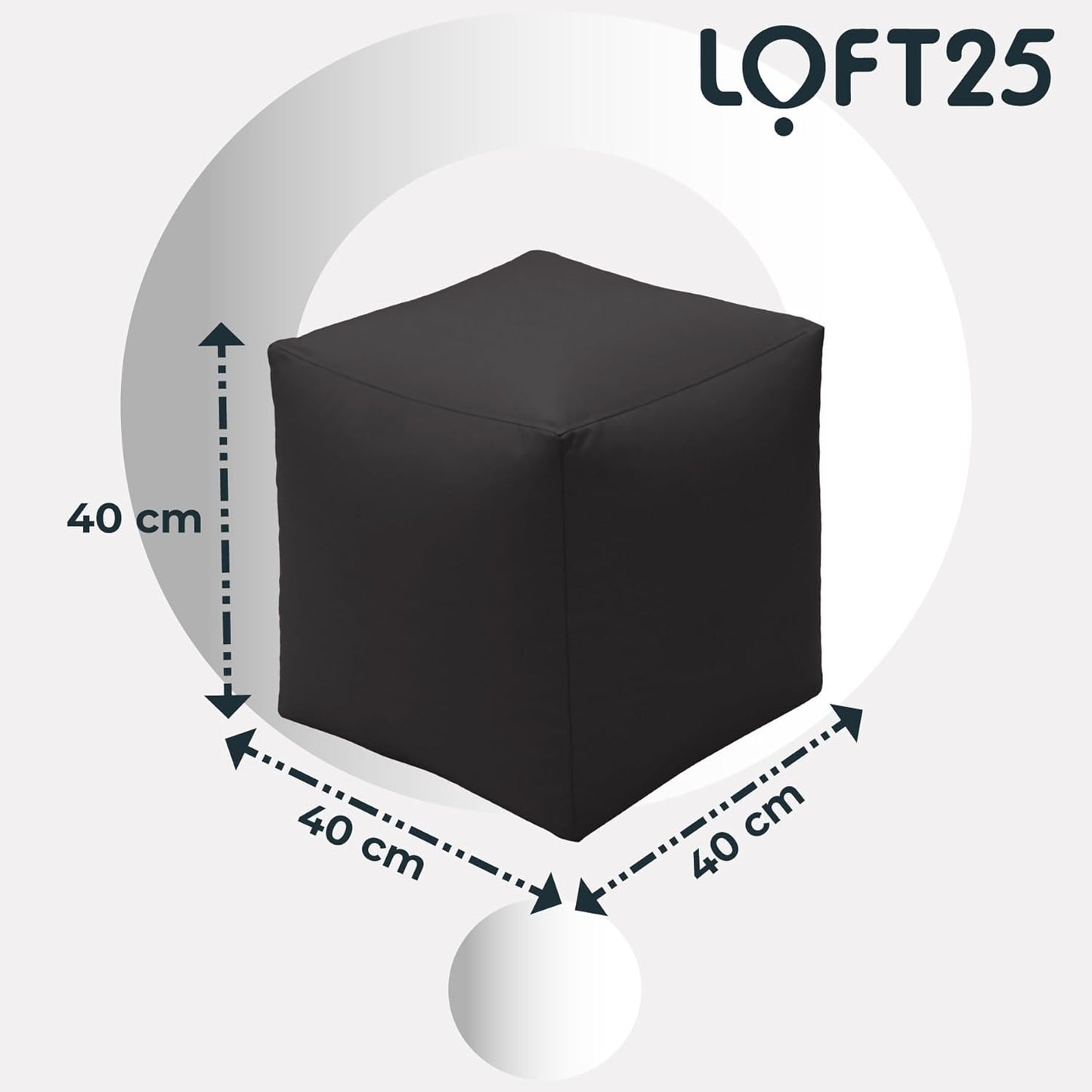 Loft 25 Water-Resistant Soft Bean Bag Footstool