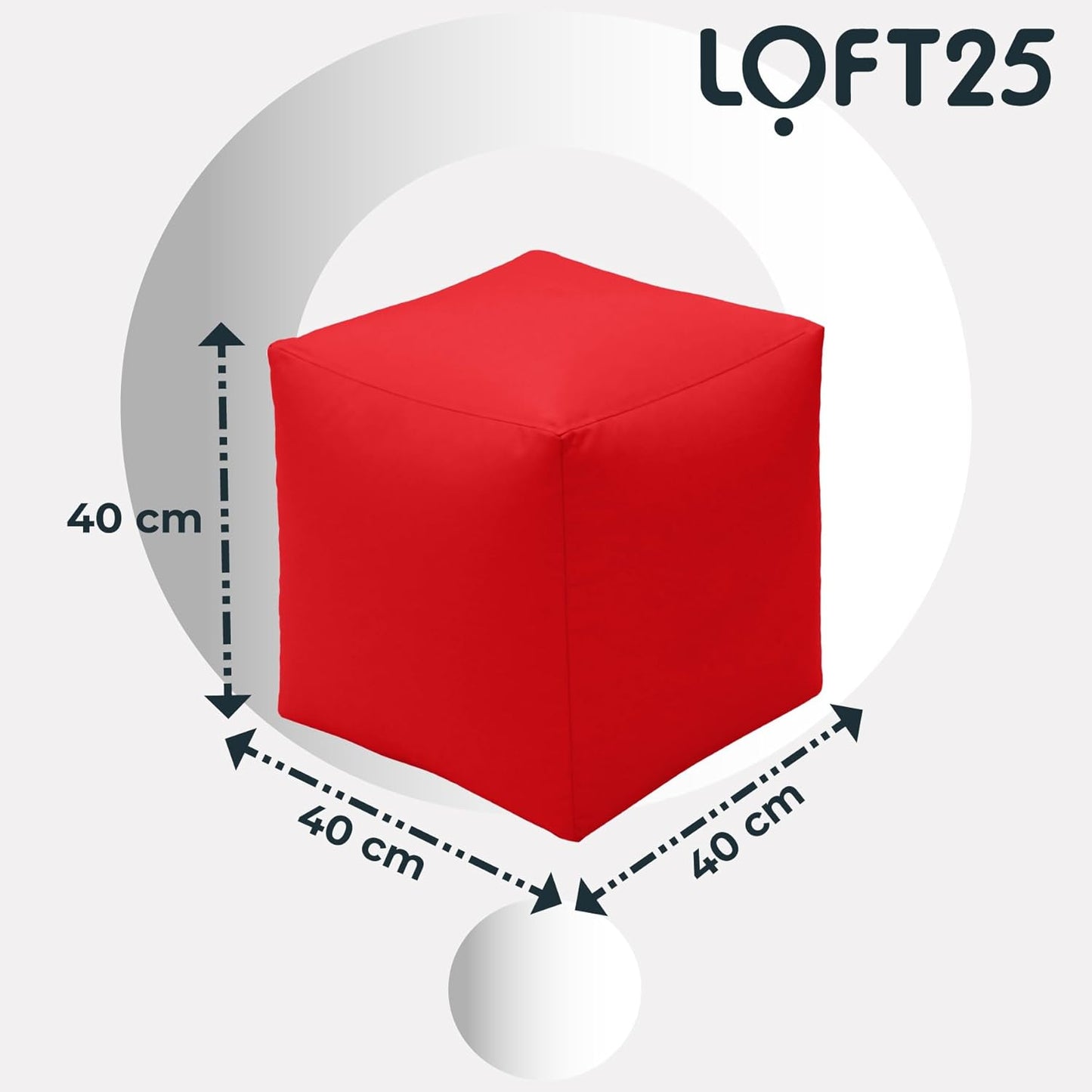 Loft 25 Water-Resistant Soft Bean Bag Footstool