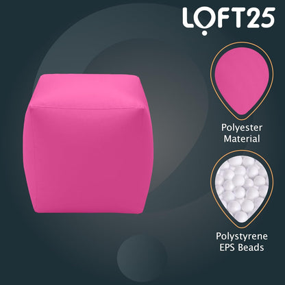 Loft 25 Water-Resistant Soft Bean Bag Footstool