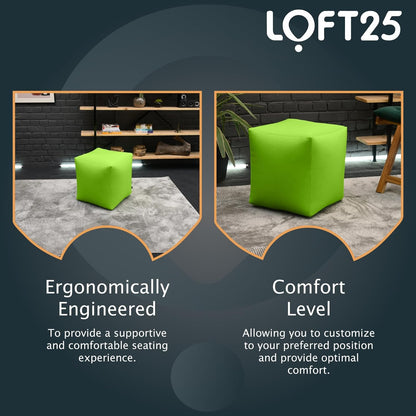 Loft 25 Water-Resistant Soft Bean Bag Footstool