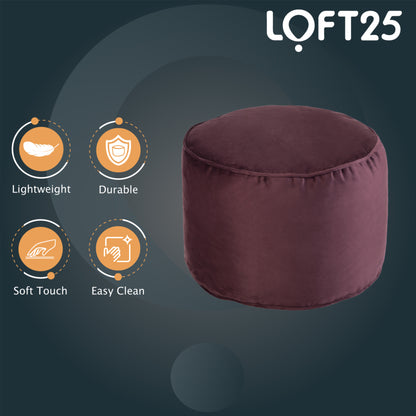 Loft 25 Relaxing Footstool Round Bean Bag