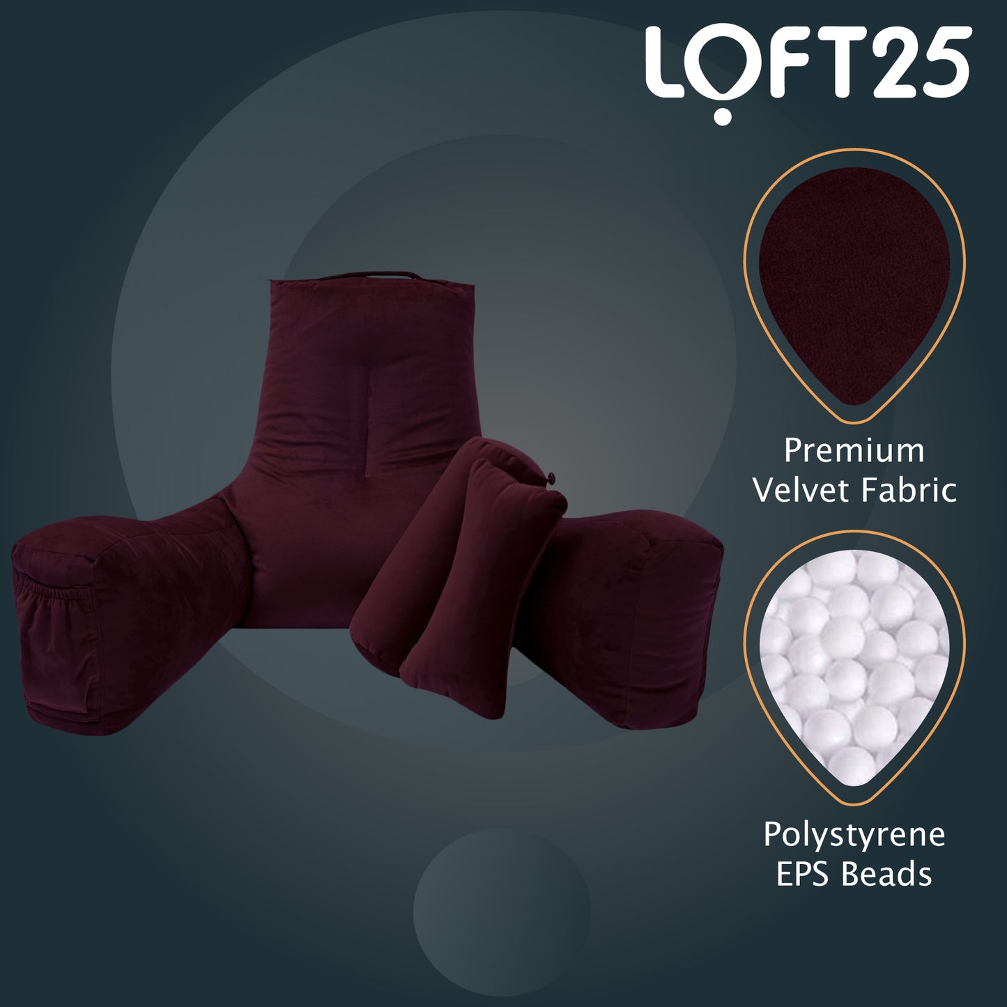 Premium Velvet Reading Cushion