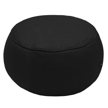 Loft 25 Round Moroccan Faux-Leather Bean Bag Footstool Pouffe