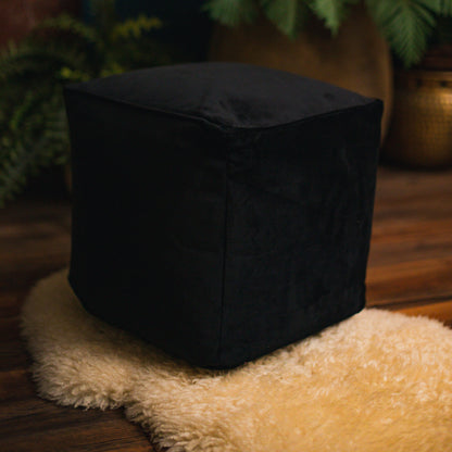 Loft 25 Premium Cubed Velvet Bean Bag Footstool