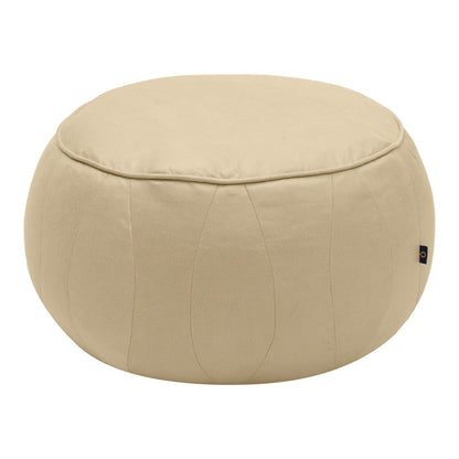 Loft 25 Round Moroccan Faux-Leather Bean Bag Footstool Pouffe