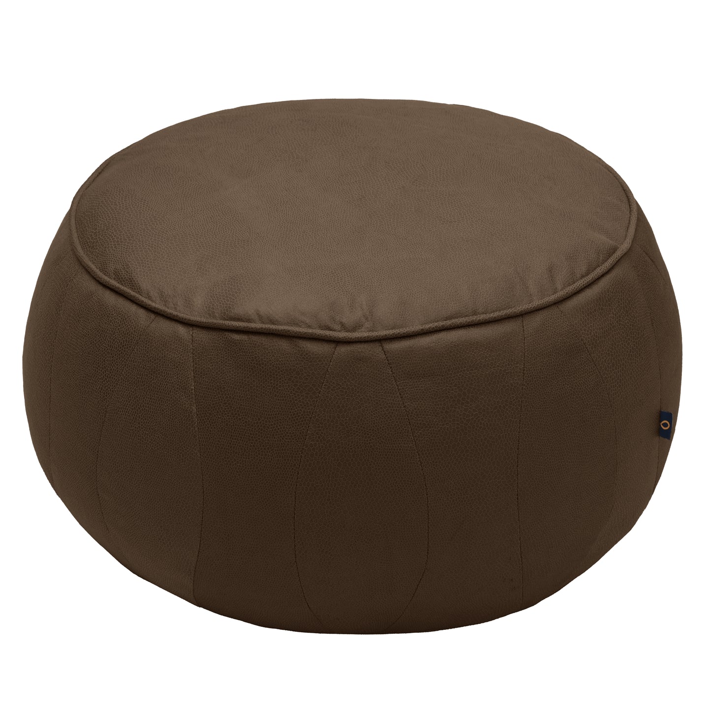 Loft 25 Round Moroccan Faux-Leather Bean Bag Footstool Pouffe