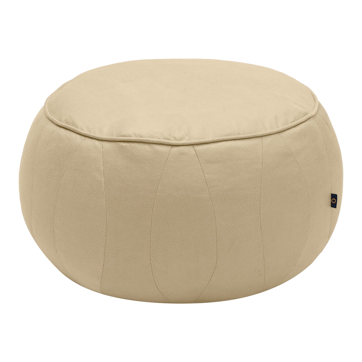 Loft 25 Round Moroccan Faux-Leather Bean Bag Footstool Pouffe