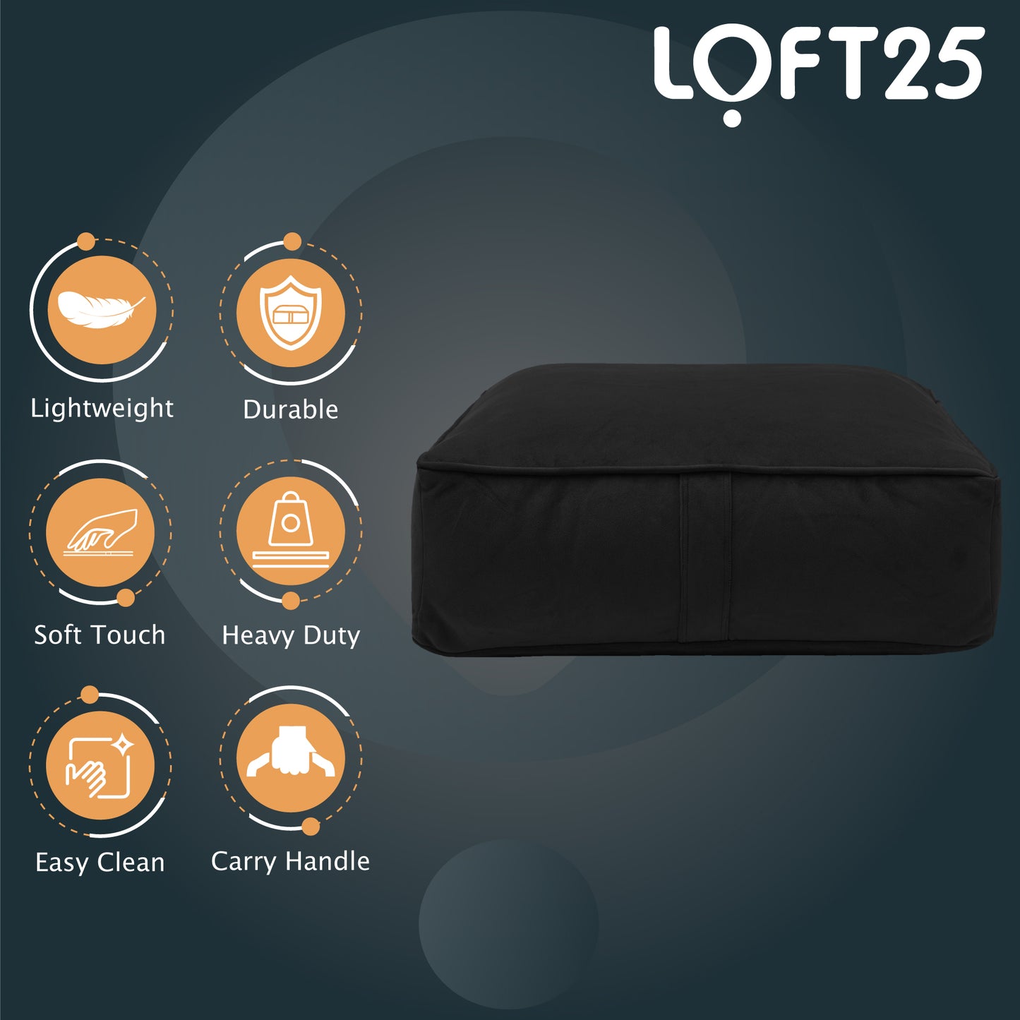 Loft 25 Large Slab Bean Bag Pouffe