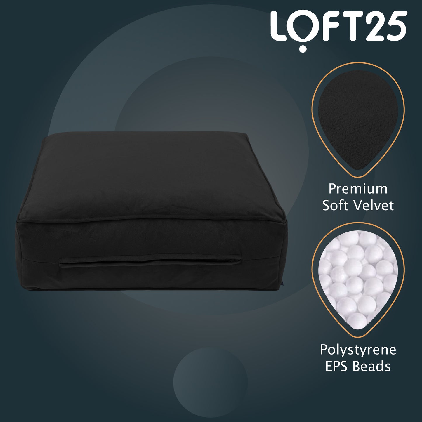 Loft 25 Large Slab Bean Bag Pouffe