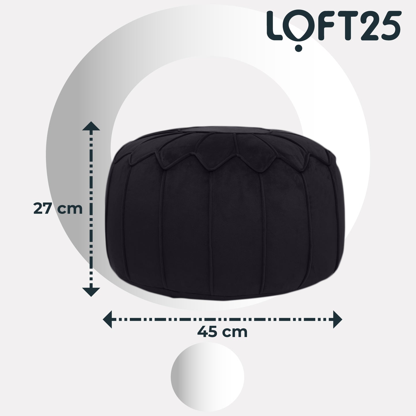 Loft 25 Moroccan Round Bean Bag Footstool