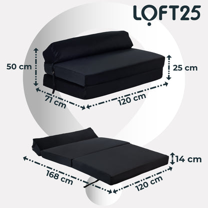 Loft 25 Futon Sofa Double Z Bed