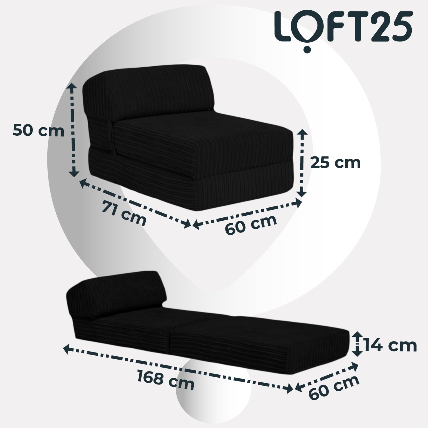 Loft25 Fold-Out Single Z Bed Mattress