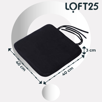 Loft 25 Slip-Free Velvet Dining Chair Seat Pad