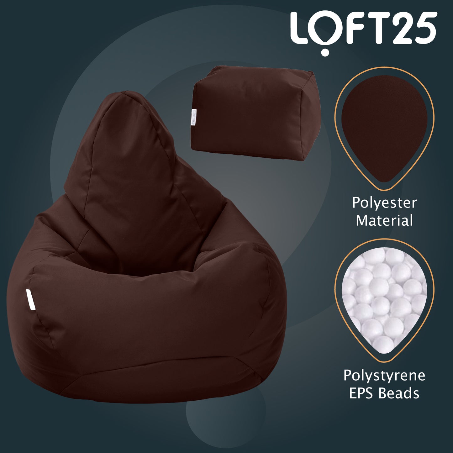 Loft 25 Bean Bag Gamer Chair With Footstool