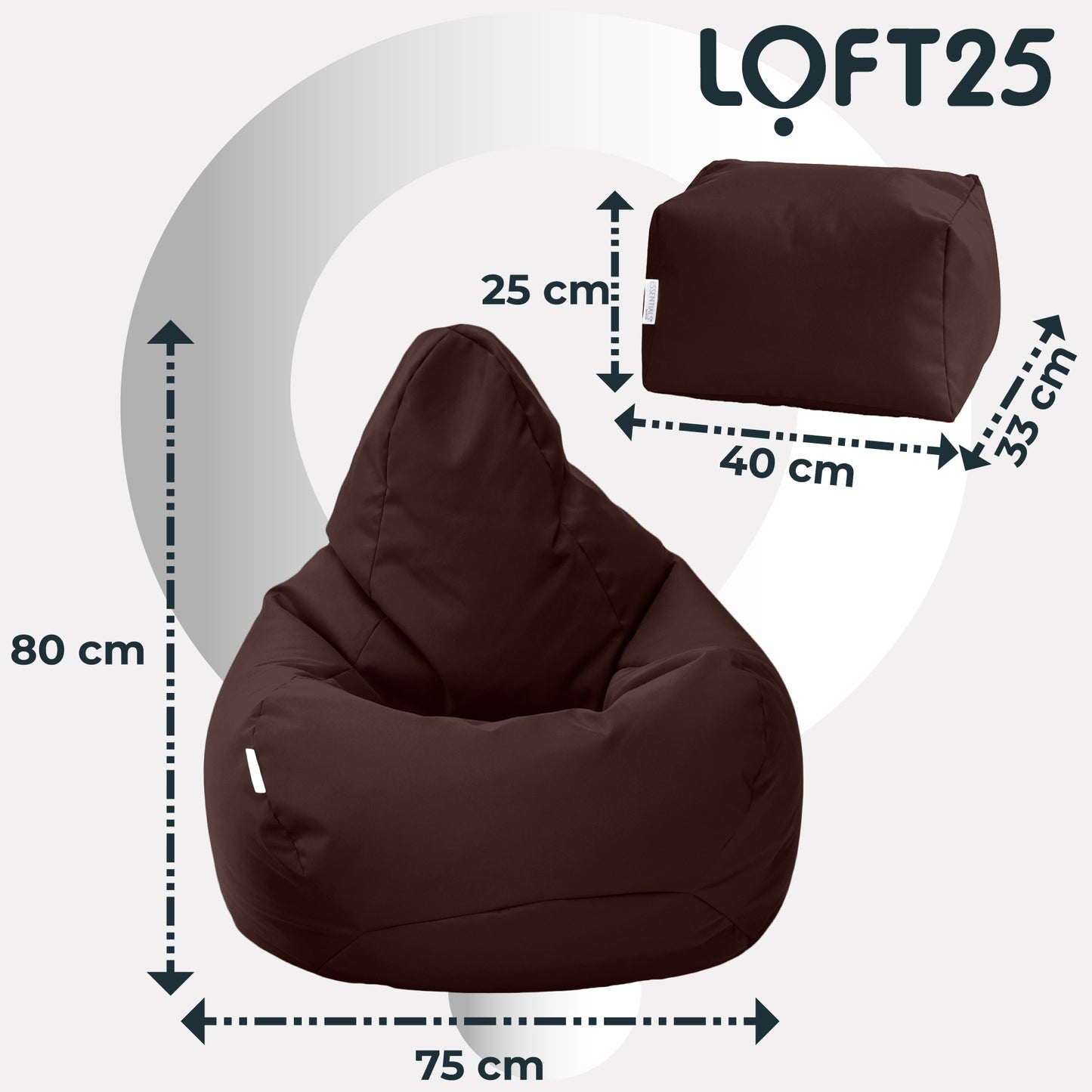 Loft 25 Bean Bag Gamer Chair With Footstool