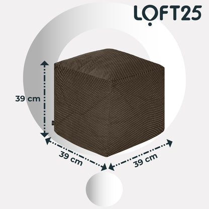 Loft 25 Premium Bean Bag Cube Footstool