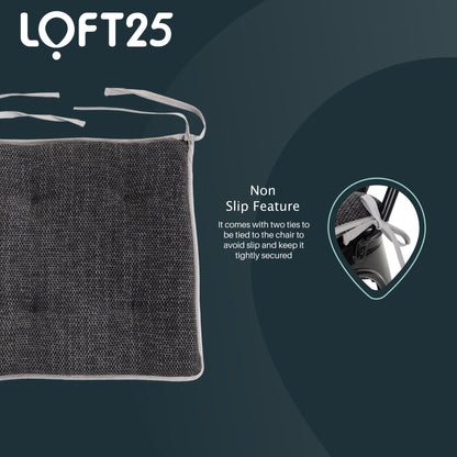 Loft 25 Soft Luxury Non-Slip Tufted Chair Seat Pad