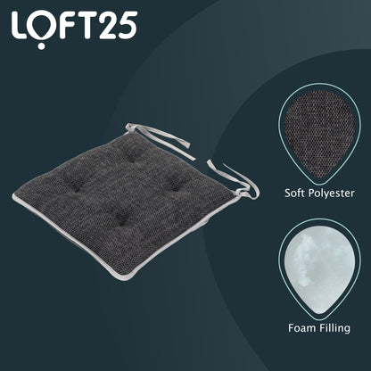 Loft 25 Soft Luxury Non-Slip Tufted Chair Seat Pad