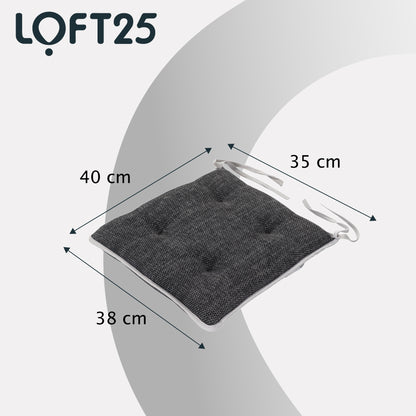 Loft 25 Soft Luxury Non-Slip Tufted Chair Seat Pad