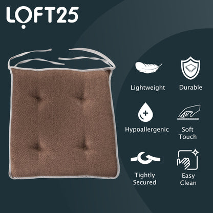 Loft 25 Soft Luxury Non-Slip Tufted Chair Seat Pad