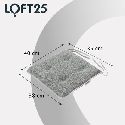 Loft 25 Soft Luxury Non-Slip Tufted Chair Seat Pad