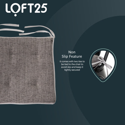 Loft 25 Soft Luxury Non-Slip Tufted Chair Seat Pad