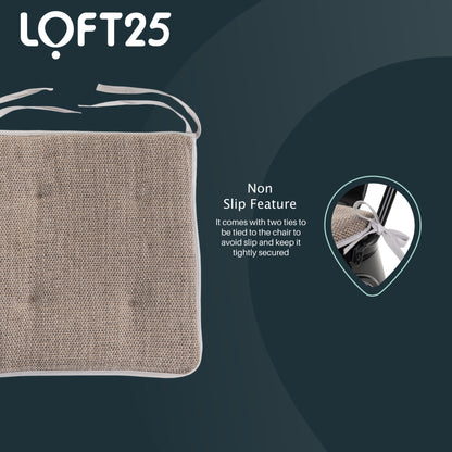 Loft 25 Soft Luxury Non-Slip Tufted Chair Seat Pad