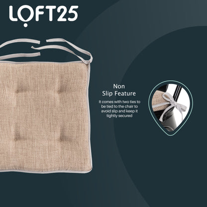 Loft 25 Soft Luxury Non-Slip Tufted Chair Seat Pad